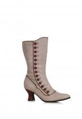 Tan Victorian Boot with Button Detail